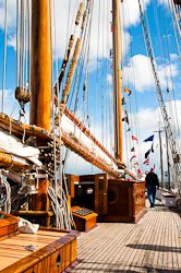 Deck of Zodiac Schooner